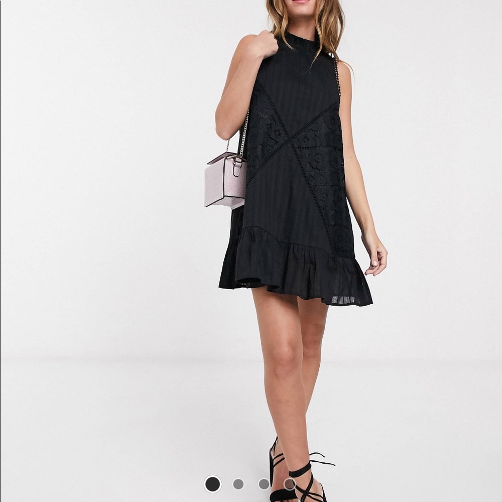 ASOS design sleeveless lace insert mini dress